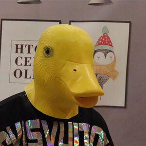 鸭子头套奶牛搞怪道具动物面罩绿头鱼单身狗cos恶搞沙雕网红火鸡
