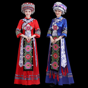 土家族盛装女湘西少数民族成人服恩施西兰卡普舞台演出舞蹈服套装