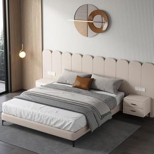 顾家家居优选无床头床现代简约皮床齐边没靠背小户型榻榻米储物高