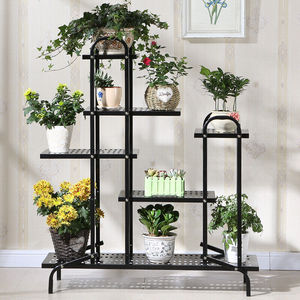 辉导新中式花架铁艺多层室内多功能客厅花架子阳台落地式欧式不锈