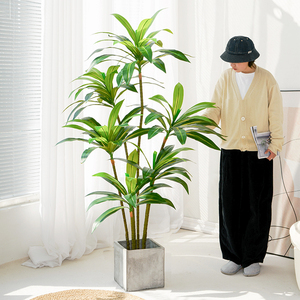 仿真绿植高端轻奢巴西木大型仿生假植物室内客厅落地盆栽装饰摆件