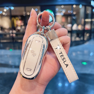 适用于tesla特斯拉钥匙套modely/model3卡片壳models/x汽车包扣女