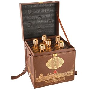 泸州老窖皮箱礼盒酒 泸州明珠福之韵白酒52度浓香型白酒475ml*6瓶