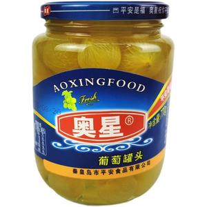 2罐 奥星水果罐头 770克糖水黄桃白桃山楂葡萄什锦罐装秦皇岛特产