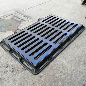 球墨铸铁雨水篦子平蓖双篦雨水口套篦下水井盖方形圆形井箅子井座