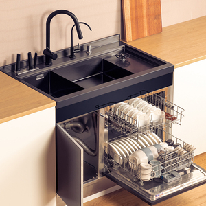 新飞纳米镀钛集成水槽洗碗机一体智能洗杯用厨房全自动烘干刷碗机