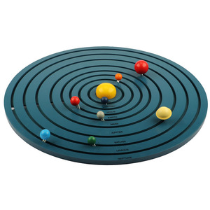 新氏科学文化教具立体八大行星国际木制款太n阳系九大嵌板早教玩