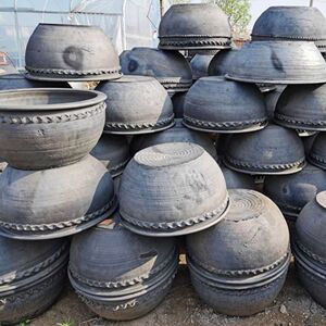 大花盆特大号清仓陶瓷80cm黑陶泥瓦盆老北京鱼陶盆手工荷花碗莲缸