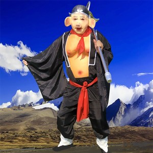 00专业定做羽绒1淘宝猪八戒衣服全套背媳妇演出表演服耙子成人猪年