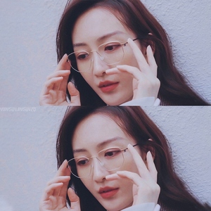 王鸥同款无螺丝眼镜框女纯钛金丝商务方框近视眼镜可配近视esben