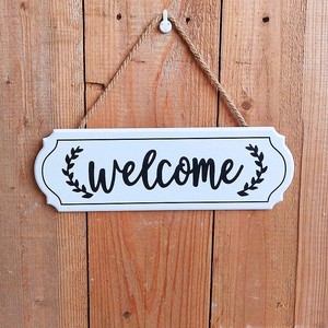 welcome 北欧简约装饰门牌挂牌创意木质营业中欢迎光临牌门店新款