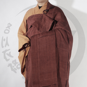 赤布僧服袈裟七衣和尚僧人木兰色夏布祖衣法服天然如法庄严2022