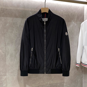 moncler蒙口男士夹克立领商务休闲短款外套薄款春夏针织下摆logo