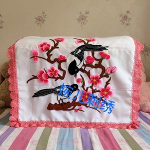 扇单盖花用电视被单蒙布绣花半成品刺绣戳手工的扇单布盖巾0人付款83