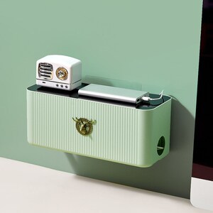 插座盒装饰遮挡插线板电线收纳壁挂插排挂墙电源插头线盒遮丑神.