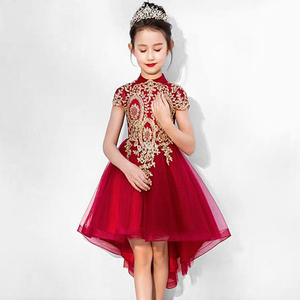 Mapping香港轻奢童装夏季高端红色洋气蓬蓬纱礼服走秀演出公主裙