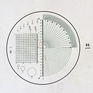 分划板10倍带灯刻度放大镜标尺镜配件外径35毫米光学玻璃分度清晰