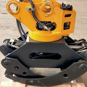 可360度旋转式夹子液压抓 三一75挖机抓木器油管挖机石头夹挖机