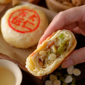 苏式五仁月饼酥皮百果老式怀旧传统手工特产中秋散装糕点点心