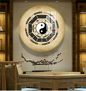 五行太极八卦图装饰画易经周易新中式风水玄关挂画阴阳客厅壁画