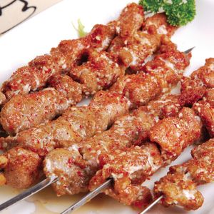 羊肉串新鲜烧烤食材半成品原味烤串羔羊后腿肉清真羊肉顺丰包邮