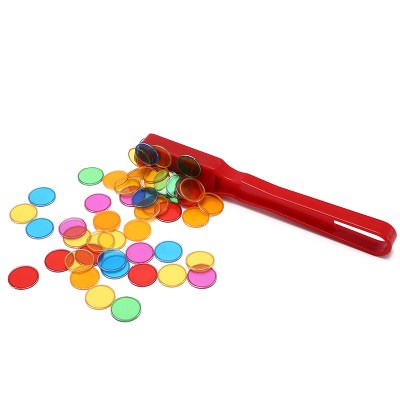 k幼色园科学探索类玩具金属边铁儿圆片磁棒磁杖磁彩w早教儿童磁性