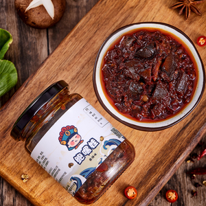 四川特产鲍嘿娃食品鲍鱼酱海鲜酱香辣味拌饭酱拌面酱调味酱210g