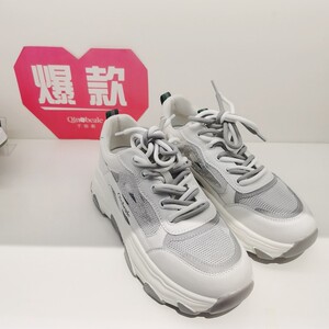 千佰莉女鞋纯牛皮舒适运动风网面轻便休闲2022新款春夏秋百搭ins