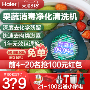 海尔果蔬清洗机家用净化器洗菜肉类消病毒农药残留无线便捷双模式