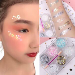 儿童化妆贴脸饰品舞台妆眼妆亮片亮钻星星蝴蝶贴脸表演新娘化妆贴