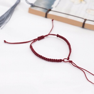 手工编织绳5角一元五毛钱硬币手链成品红绳手绳情侣编绳半成品