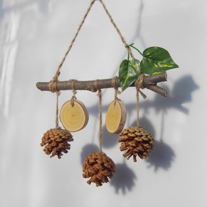 麻绳手工作品成品干树枝挂饰幼儿园环创饰品手工制作壁挂墙壁装饰