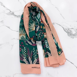 欧美原单 出口意大利maxmara marella系列女士叶子围巾100%纯棉