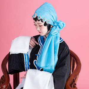 秦香莲方戏曲戏服头巾戏剧服装用品老旦头饰配件令条头条包头巾子