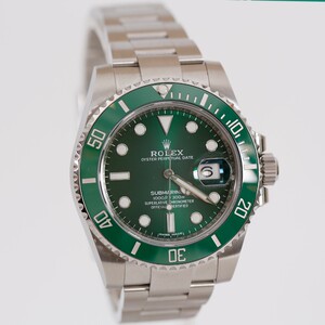二手劳力士男表潜航者116610lv绿水鬼绿盘手表钢带机械表正品