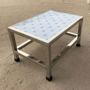 定做不锈钢落地托架方形置物架增高台阶底座平面承重防潮架单一层