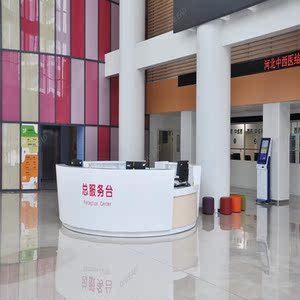 导诊台门诊牙科大厅半圆形吧台柜收银台接待烤漆定做服务台导医台