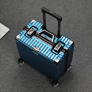 深海蓝能带上飞机18寸行李箱可登机铝框小型轻便20免托运四方旅行