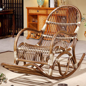 藤太宗阳台真藤摇摇椅藤椅藤条老人靠背椅子凉椅家用大人休闲逍遥
