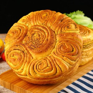特色烤花馍青海甘肃烤馍花卷馍面包早餐美食零食糕点1个装