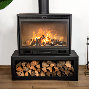 欧式壁炉真火燃木柴家用别墅民宿客厅装饰钢板取暖器嵌入式柴火炉