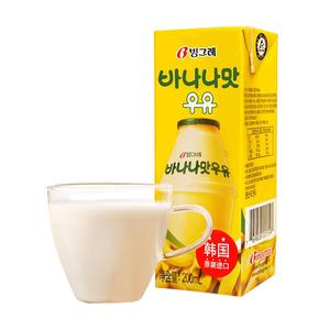 韩国宾格瑞香蕉味牛奶饮料进口饮料香蕉味饮品早餐奶休闲零食