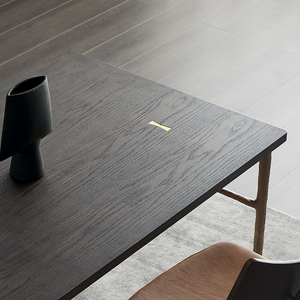 0059人付款淘宝贝恩挪亚家具北欧现代简约烟熏色实木小户型46人d6轻奢