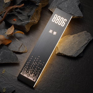 酒店门牌号码牌电竞酒店宾馆棋牌室ktv会所公寓不锈钢发光门牌包间