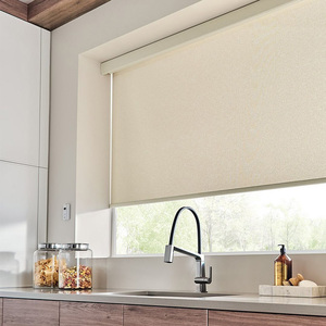 zstarr无绳厨房卷帘推拉窗帘免打孔家用防水防污防油遮光升降家用