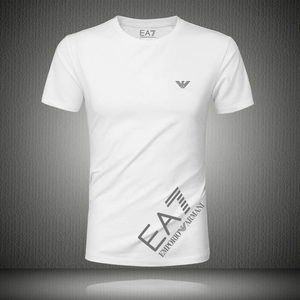 阿玛尼男士圆领短袖t恤夏季商务时尚高端ea7男士半袖丝光棉t恤