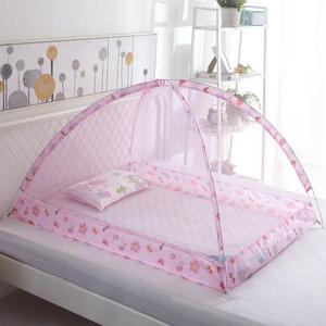 儿童蚊帐床围栏蚊帐二合一伞罩式婴儿免安装可折叠带支架加密盖帐