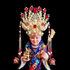 凤冠霞帔头饰娘娘凤冠神帽观音帽子神明佛像娘娘帽神像帽冠三凤冠