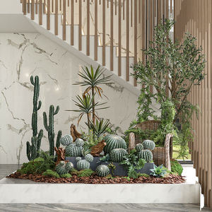 仿真仙人掌盆栽装饰室内仙人球摆件绿植造景橱窗落地假植物摆设