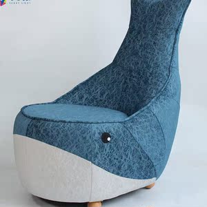 儿童海豚小沙发海洋风格儿童沙发座椅儿童房布置家具小凳子可爱风